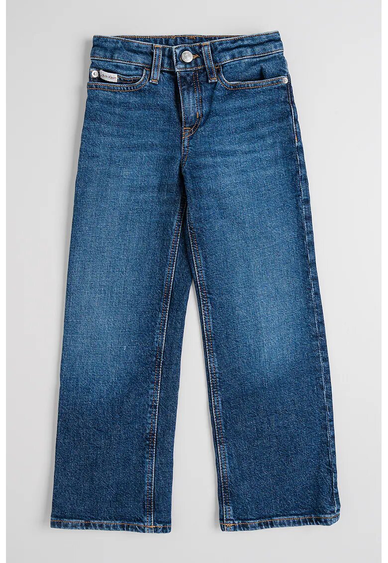 Calvin Klein Blugi drepti cu aspect decolorat - Albastru melange