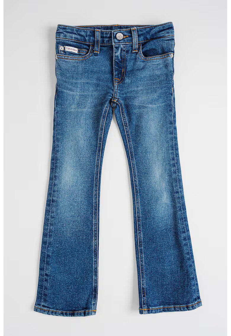 Calvin Klein Blugi evazati cu aspect decolorat - Albastru