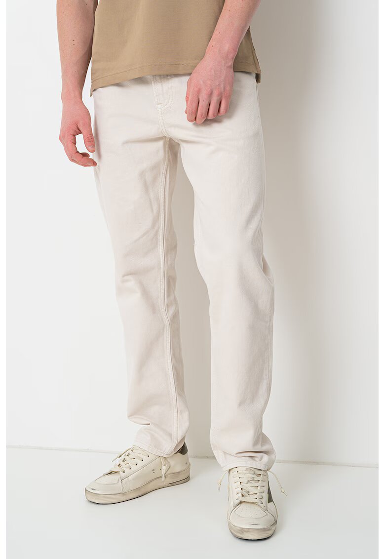 Calvin Klein Blugi relaxed fit cu talie medie - Alb fildes