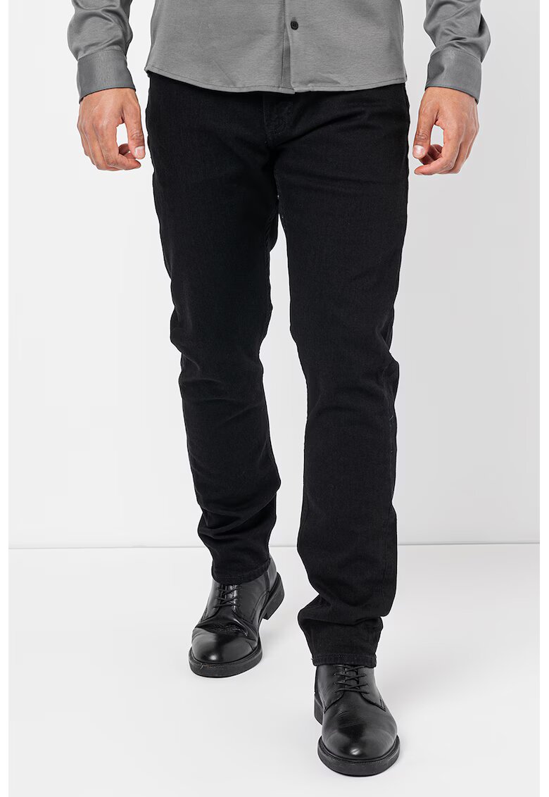 Calvin Klein Blugi uni slim fit cu talie medie - Negru