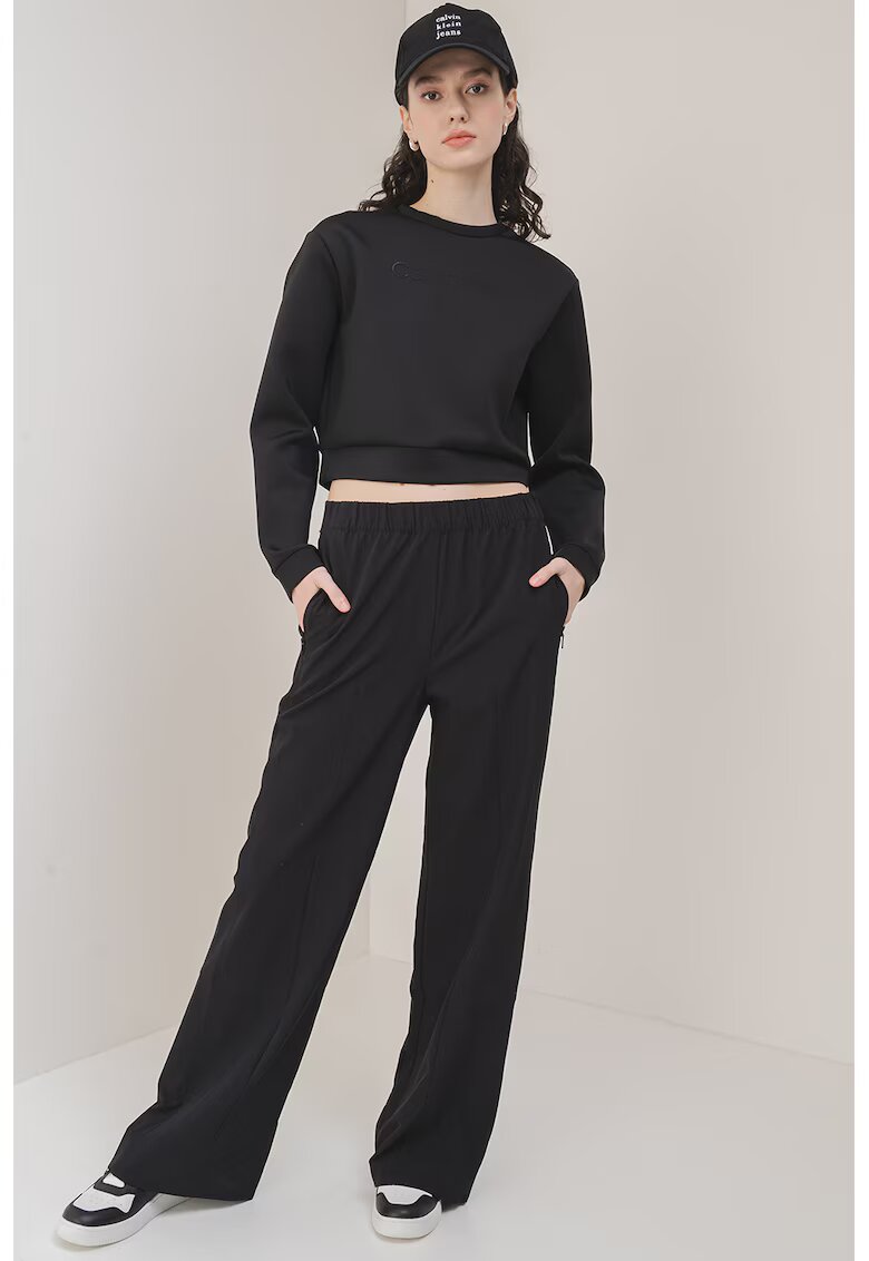 Calvin Klein Bluza de trening crop cu logo