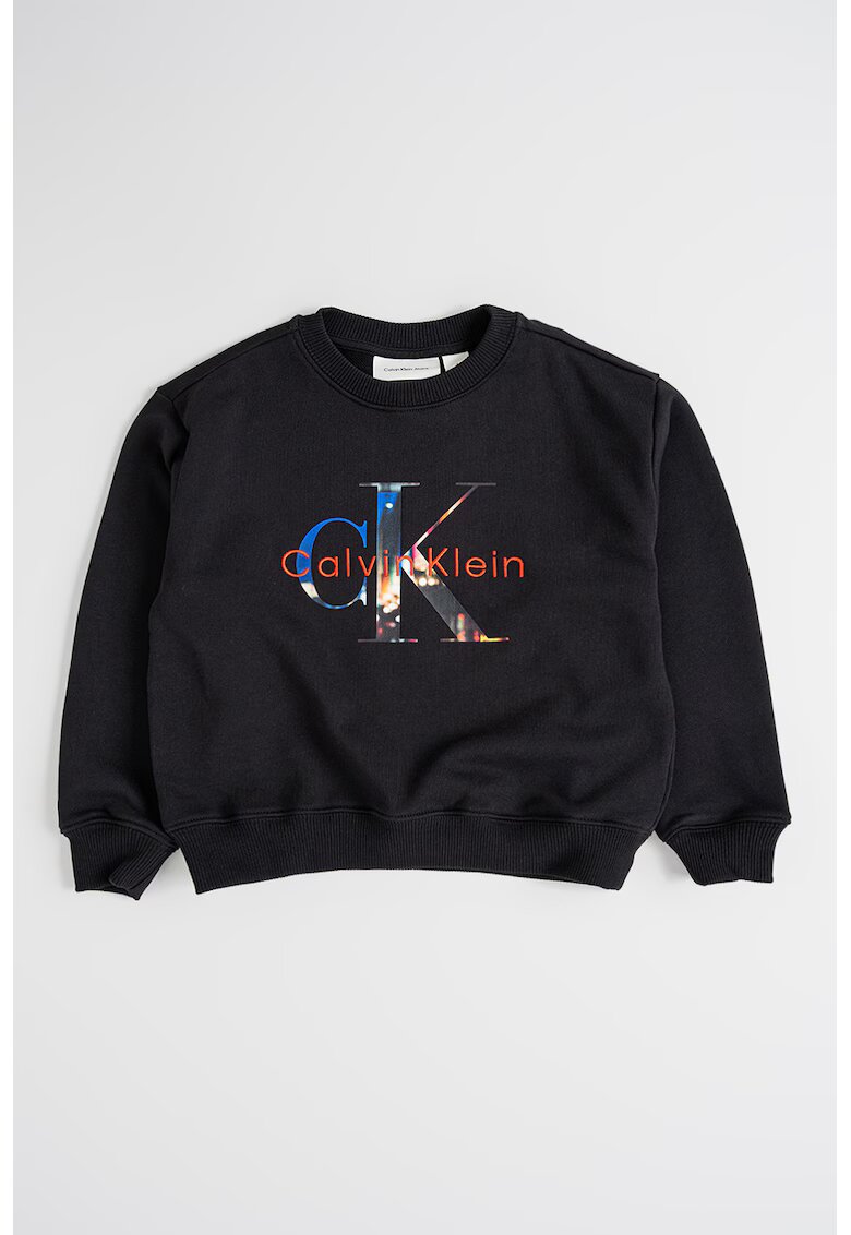 Calvin Klein Bluza de trening cu imprimeu logo - Rosu/Negru/Albastru