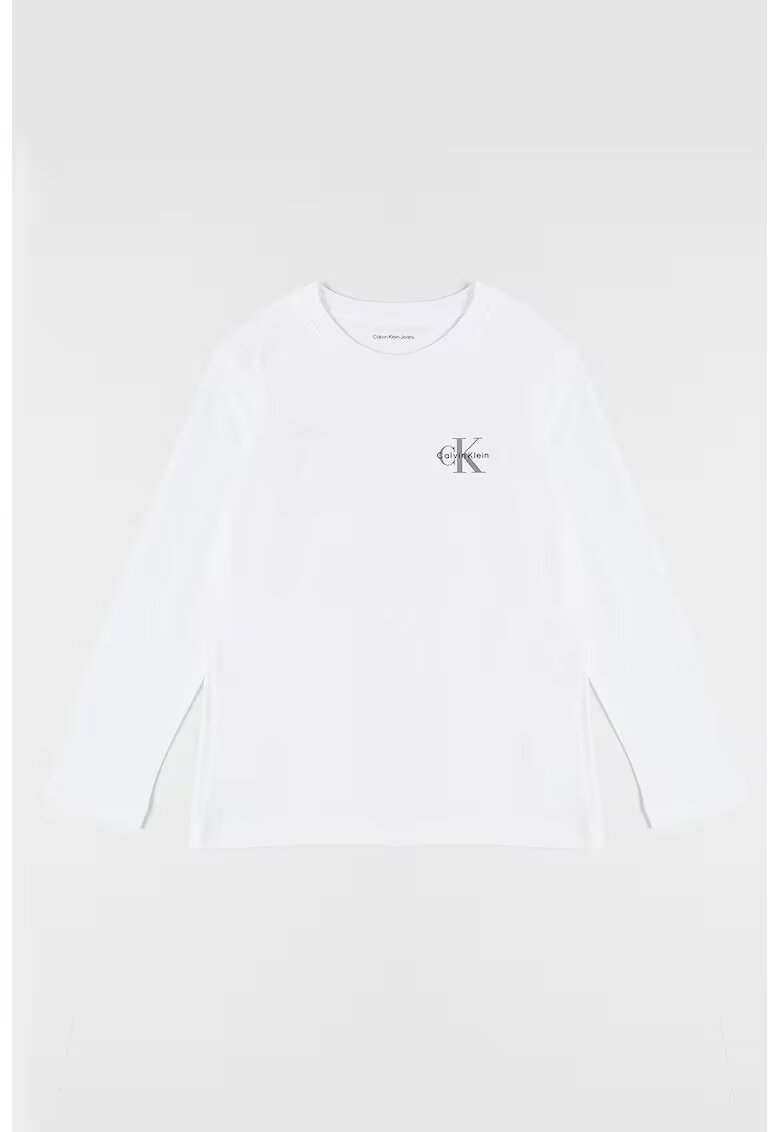 Calvin Klein Bluza din bumbac cu detaliu logo - Alb