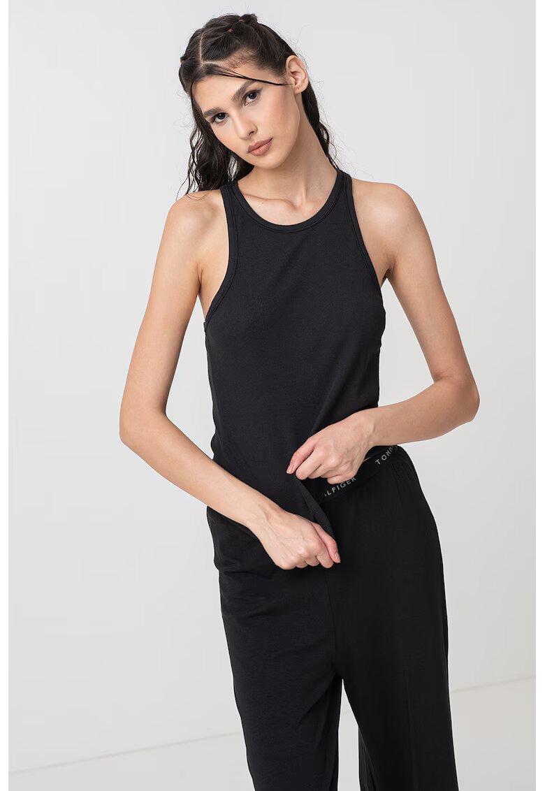 Calvin Klein Bluza slim fit cu spate decupat - Negru