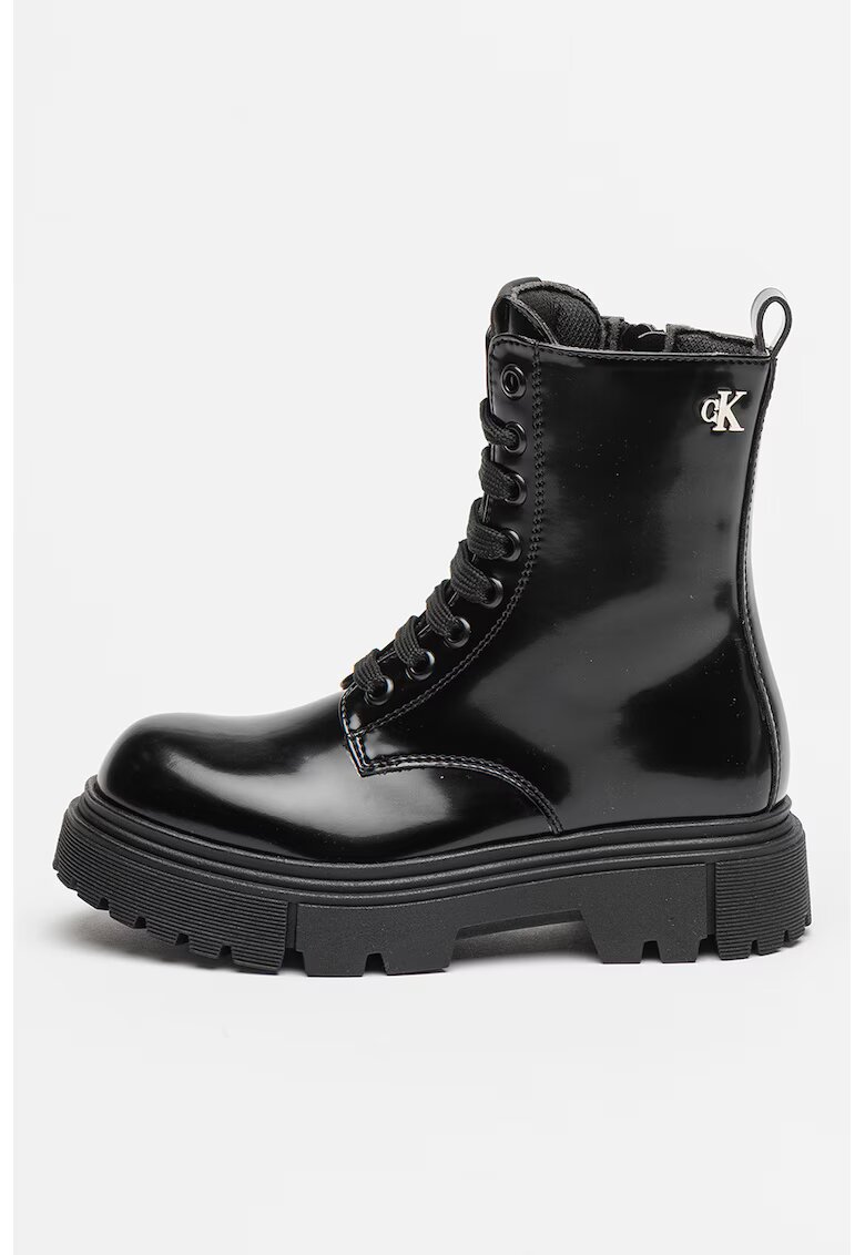 Calvin Klein Bocanci cu aspect lacuit - Negru