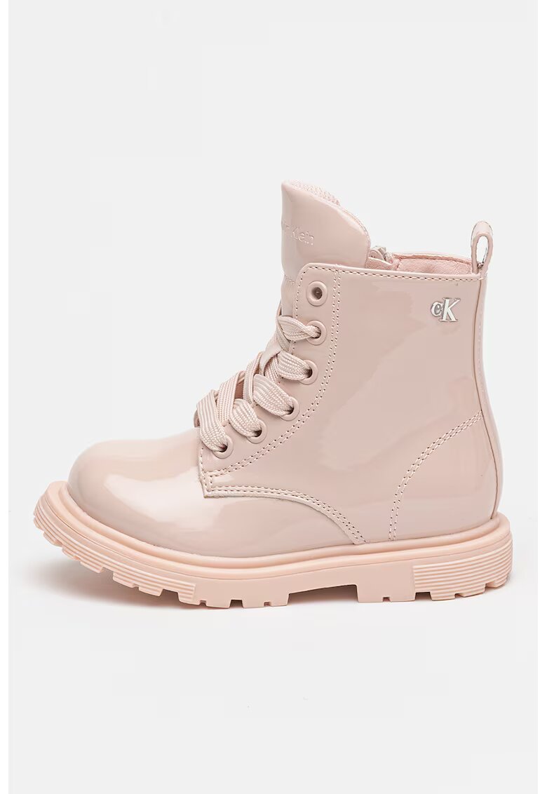 Calvin Klein Bocanci cu aspect lacuit - Roz pastel