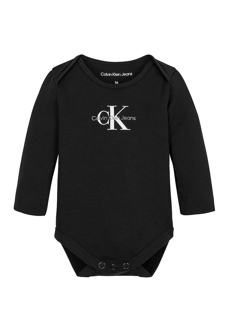 Calvin Klein Body din amestec de bumbac organic cu imprimeu logo - Negru