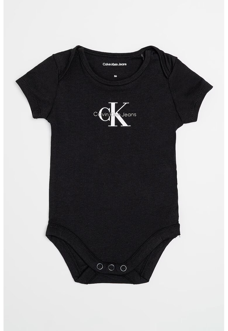 Calvin Klein Body din amestec de bumbac organic cu maneci scurte - Negru