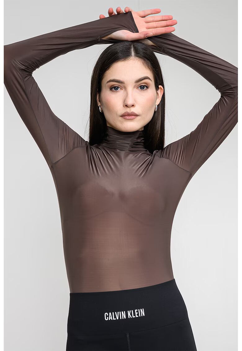 Calvin Klein Body semitransparent cu segmente pentru degetele mari - Maro