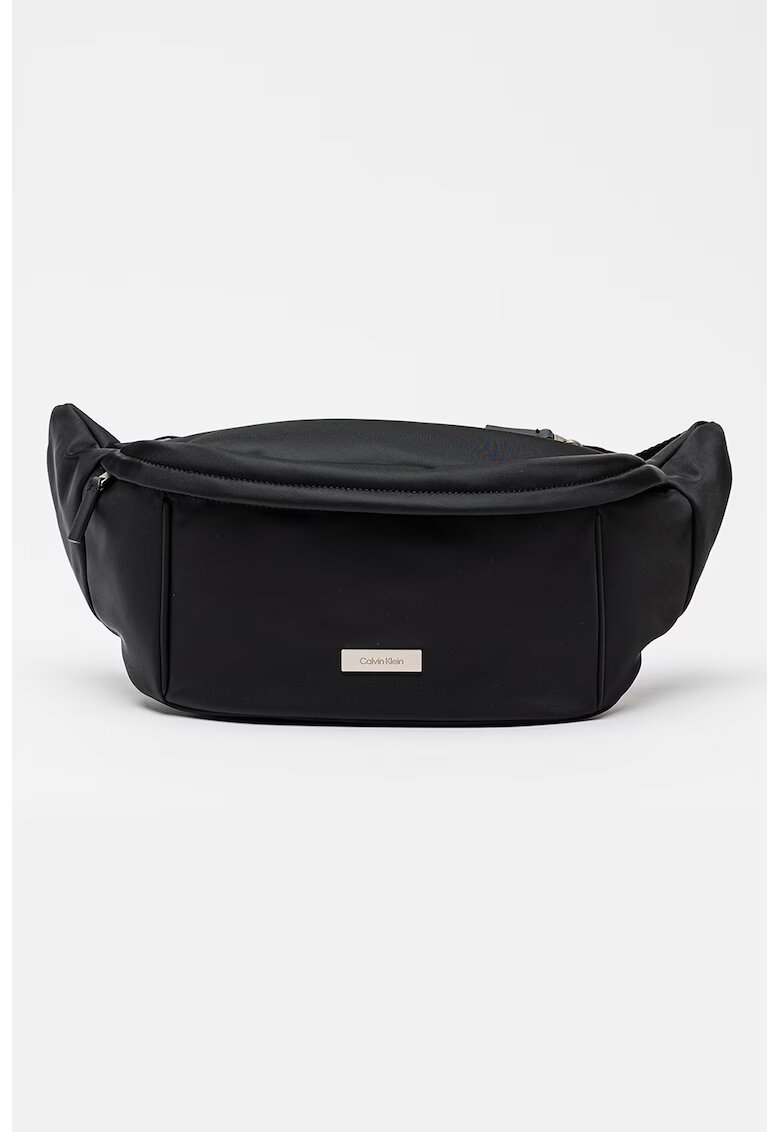 Calvin Klein Borseta sling din material textil Sleek - Negru