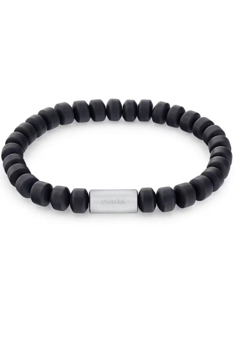 Calvin Klein Bratara Men’s Collection Onyx beads 35000205 - Argintiu - Negru