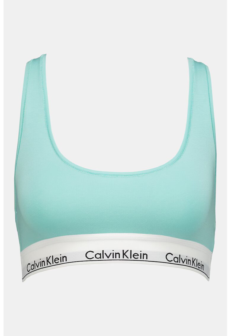 Calvin Klein Bustiera din amestec de modal cu banda logo - Turcoaz