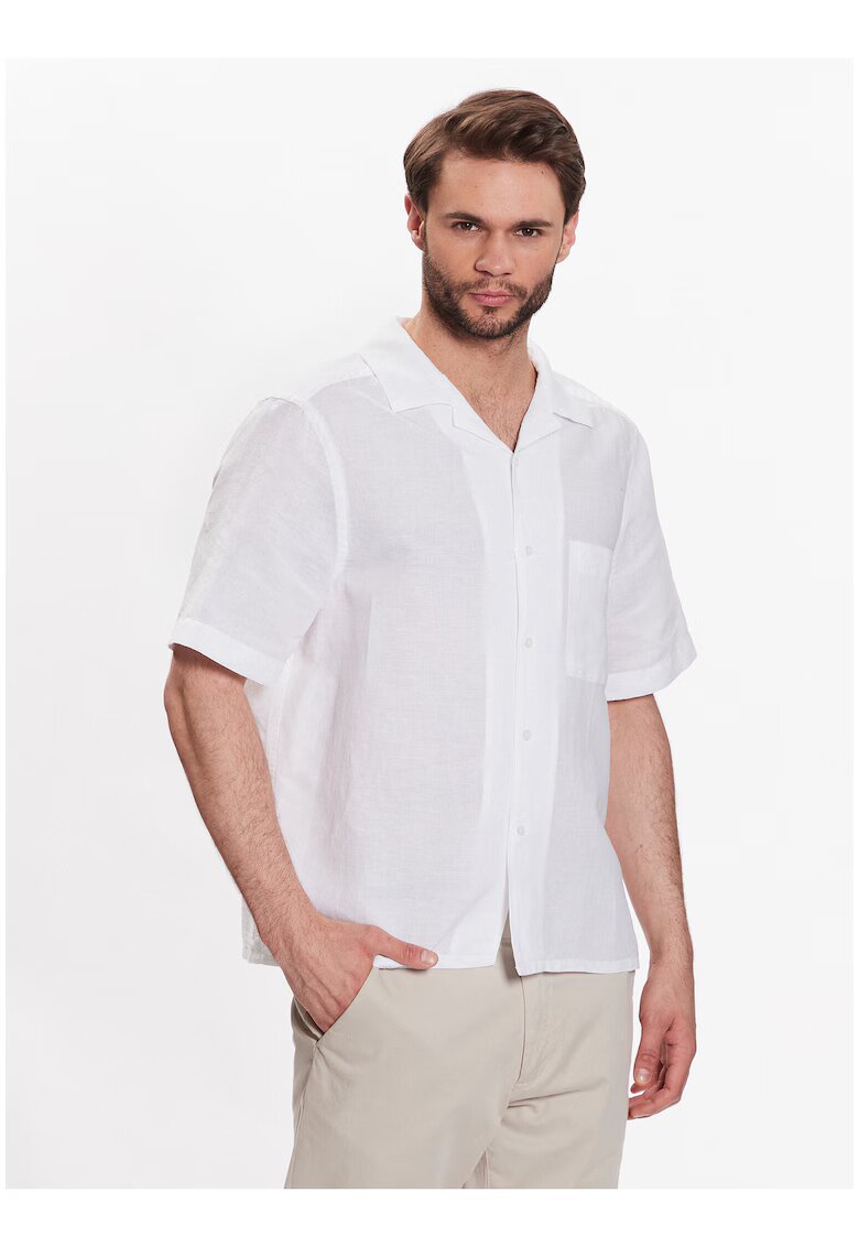 Calvin Klein Camasa barbati - In/Bumbac - Regular Fit - Alb - Alb