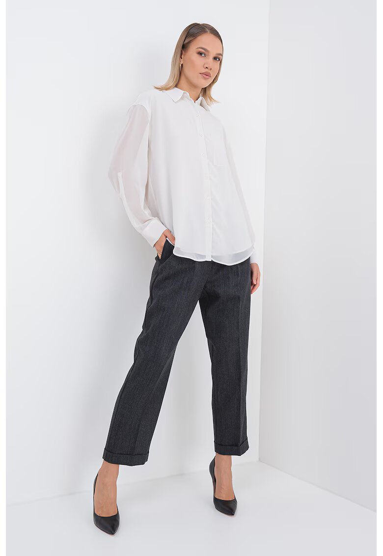 Calvin Klein Camasa cu maneci cazute - Alb