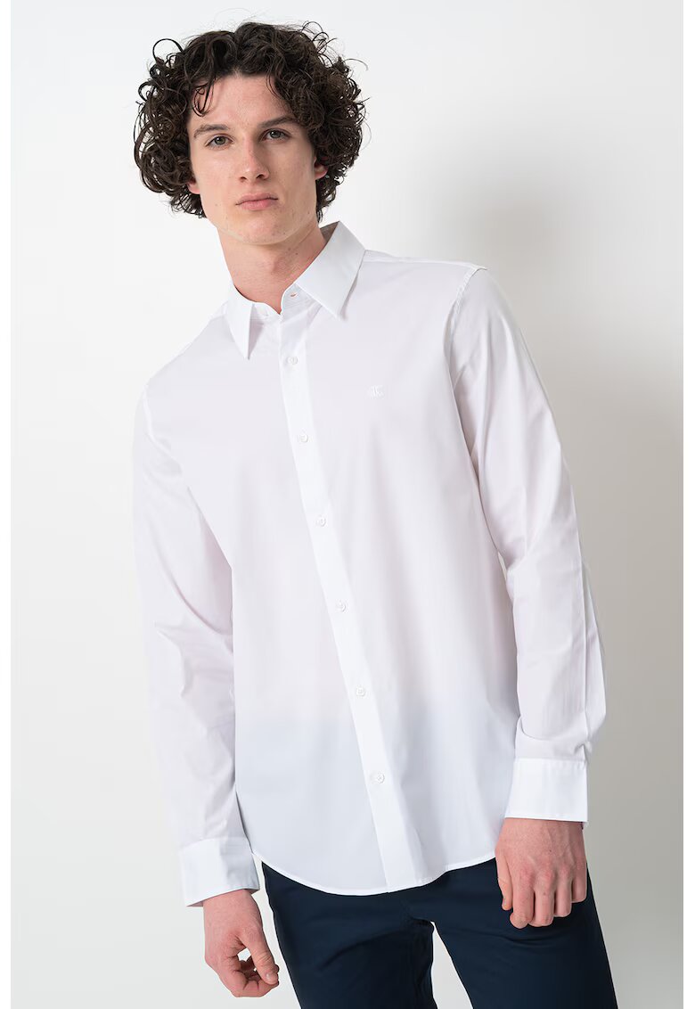 Calvin Klein Camasa din amestec de bumbac - Alb