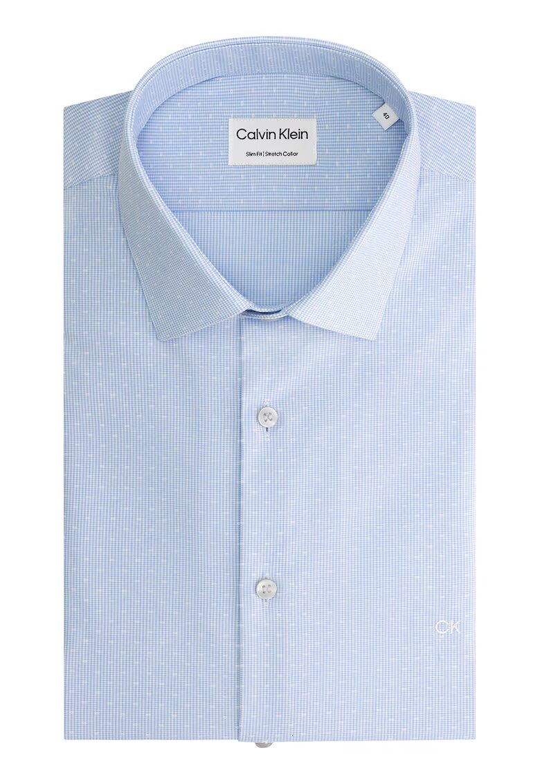 Calvin Klein Camasa slim fit cu guler clasic - Albastru pastel