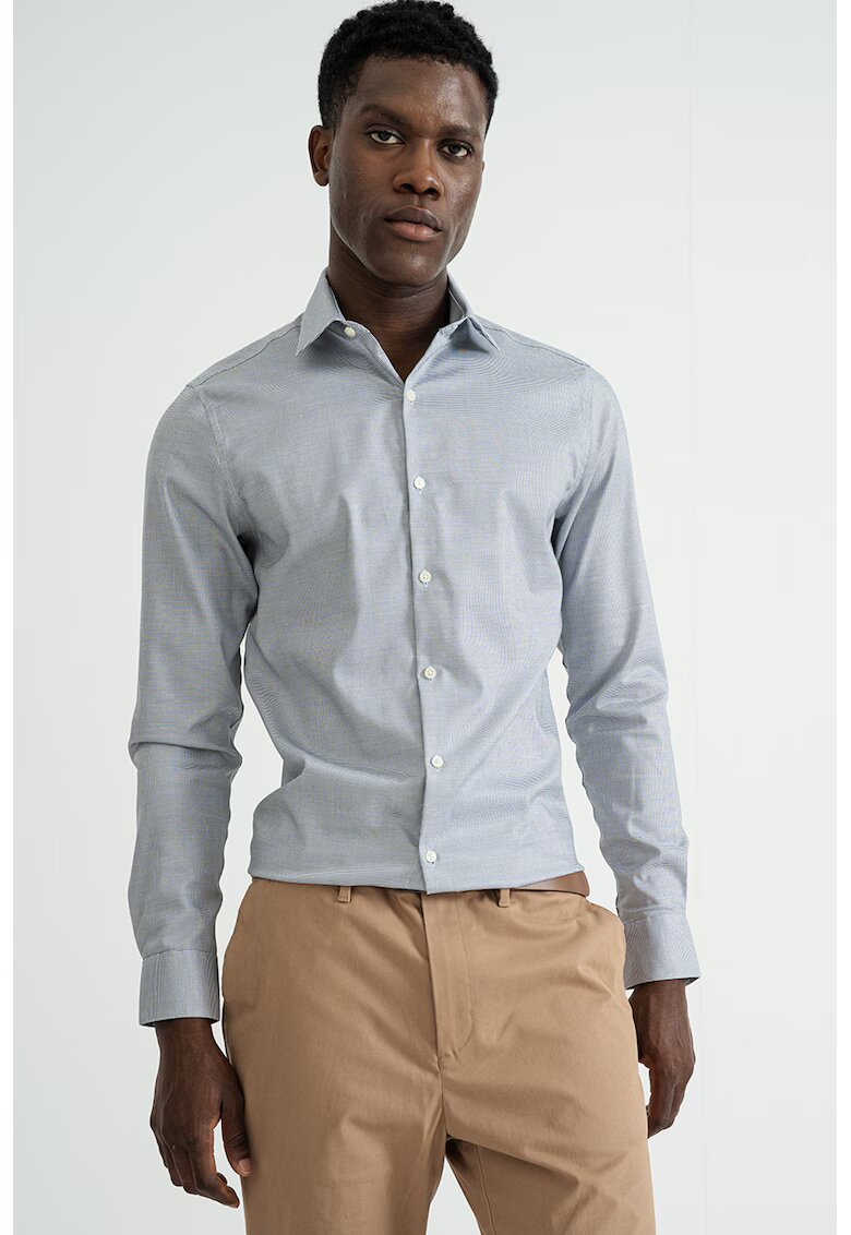 Calvin Klein Camasa slim fit cu mansete cu nasturi - Alb/Negru