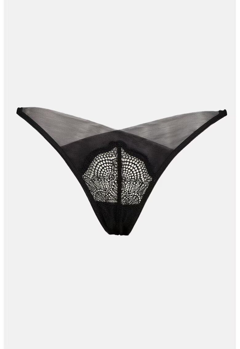 Calvin Klein Chiloti de dantela - Negru