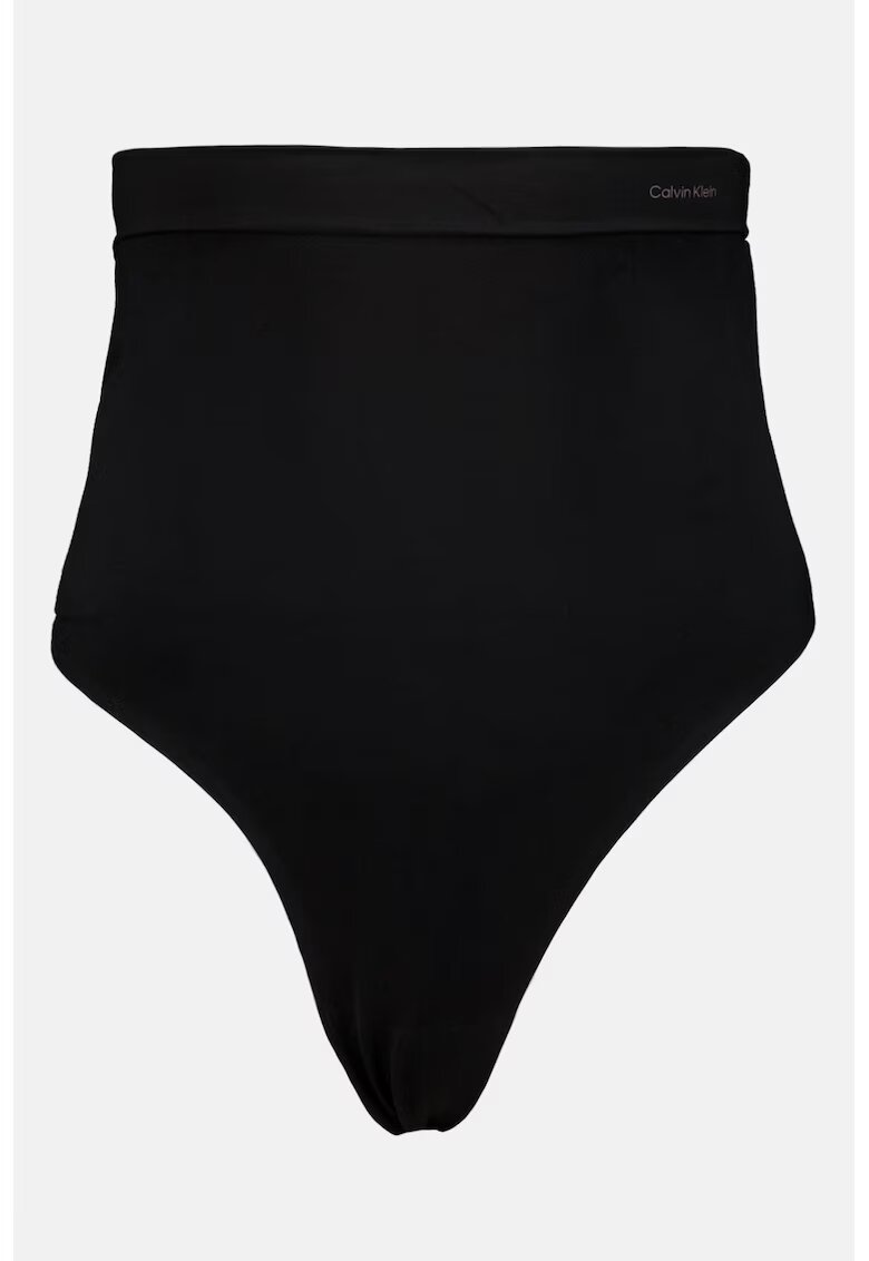 Calvin Klein Chiloti tanga cu talie inalta - fara cusaturi - Negru