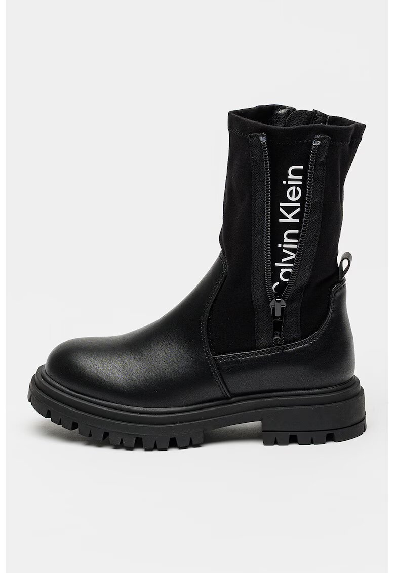 Calvin Klein Cizme medii cu logo interior - Negru