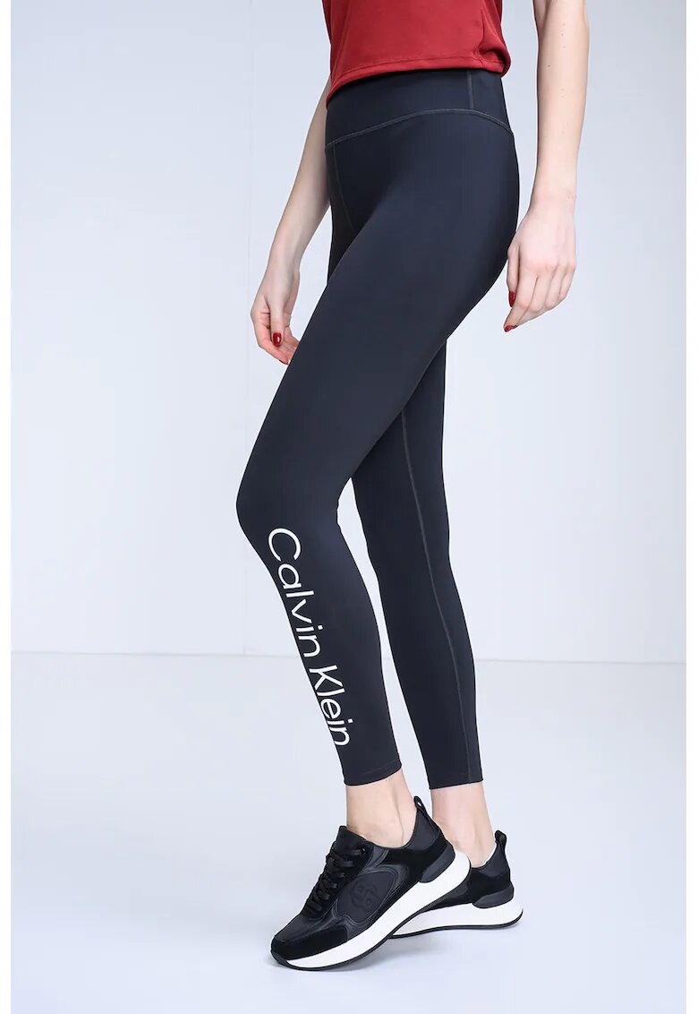 Calvin Klein Colanti crop pentru fitness - Negru