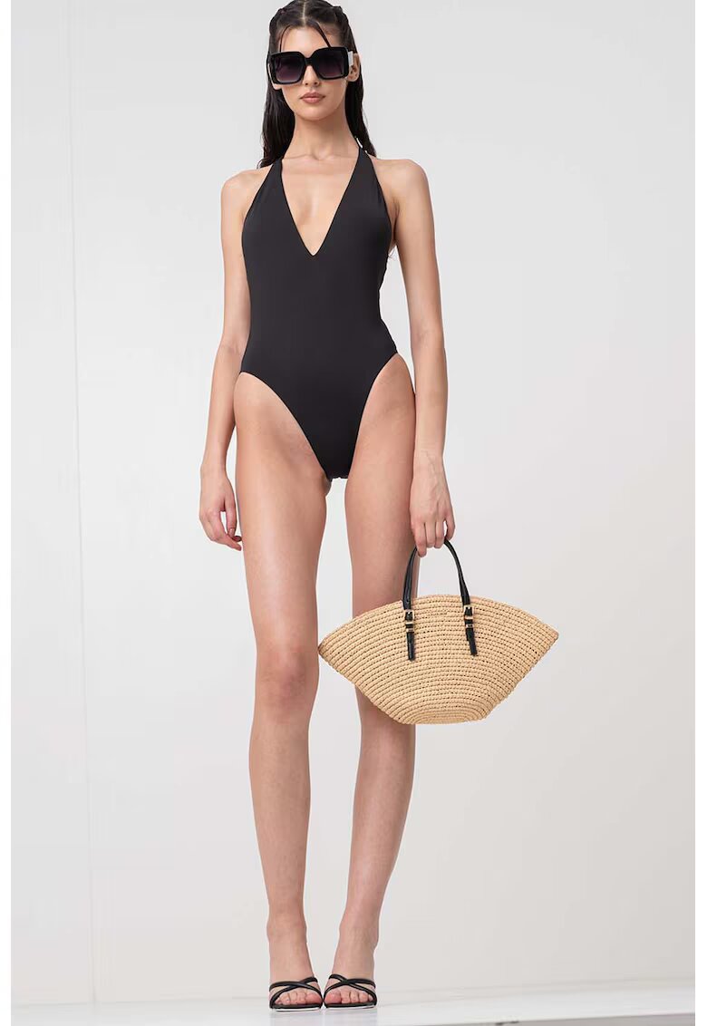 Calvin Klein Costum de baie intreg cu decolteu adanc - Negru