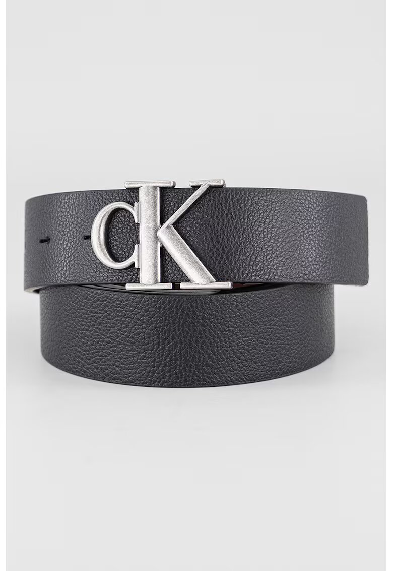 Calvin Klein Curea din amestec de piele - Visiniu/Negru