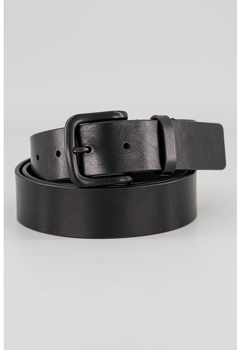 Calvin Klein Curea din piele cu catarama rotunda - Negru