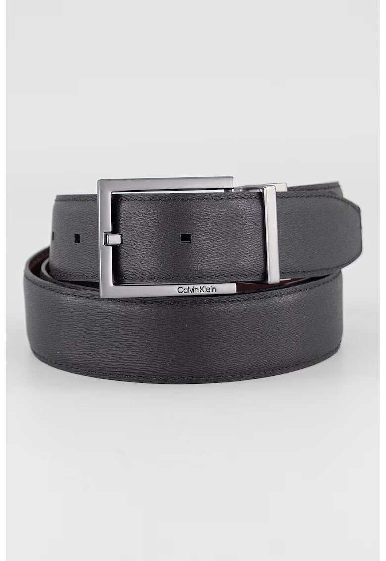 Calvin Klein Curea uni de piele - Visiniu/Negru