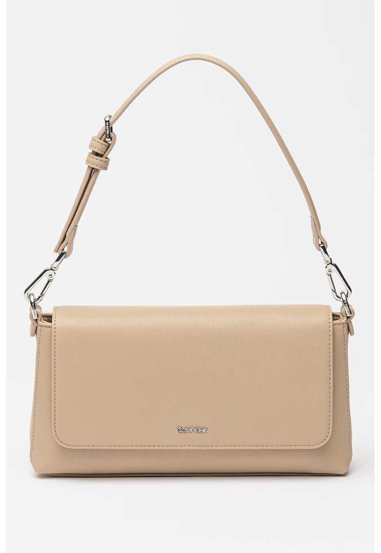 Calvin Klein Geanta baguette din piele ecologica - Maro taupe