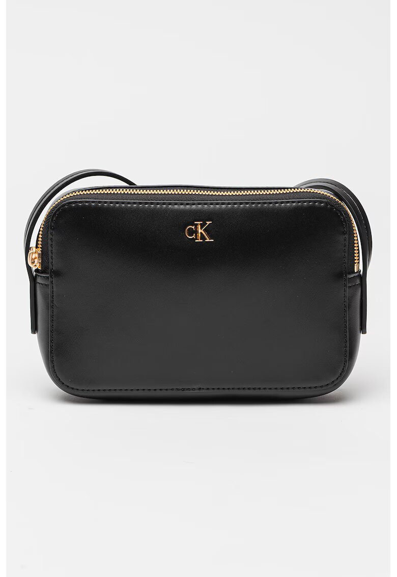 Calvin Klein Geanta crossbody de piele ecologica cu bareta ajustabila - Negru
