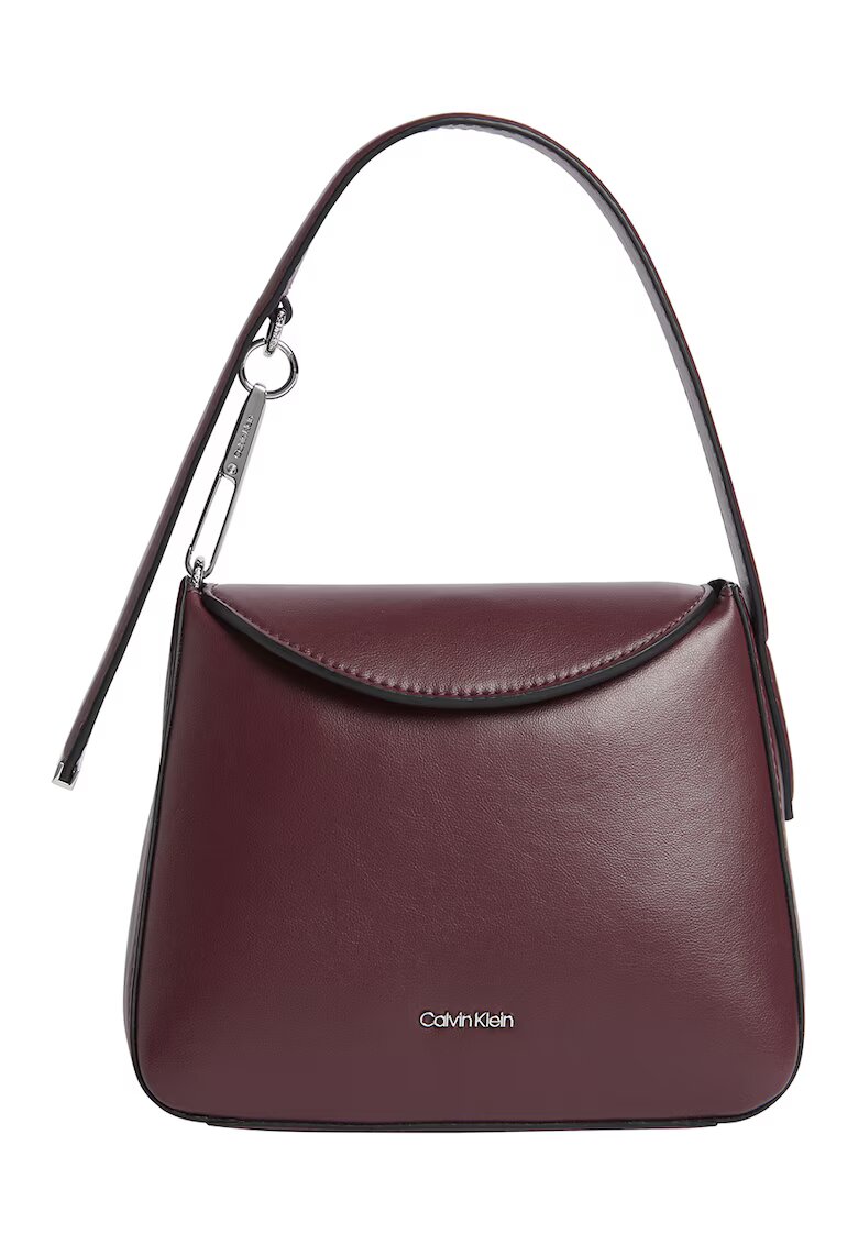 Calvin Klein Geanta de piele ecologica cu bareta de umar Soft Sculp - Visiniu