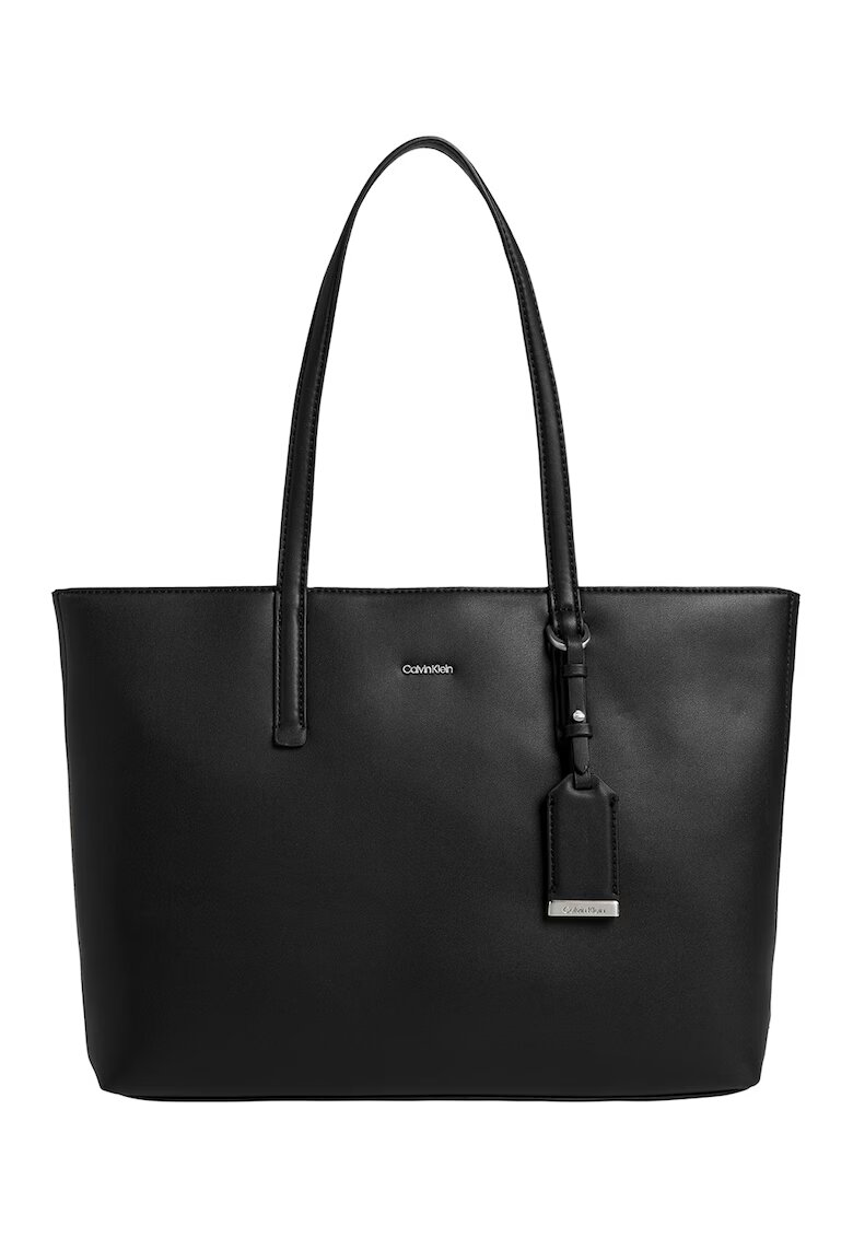 Calvin Klein Geanta de piele ecologica cu logo discret - Negru