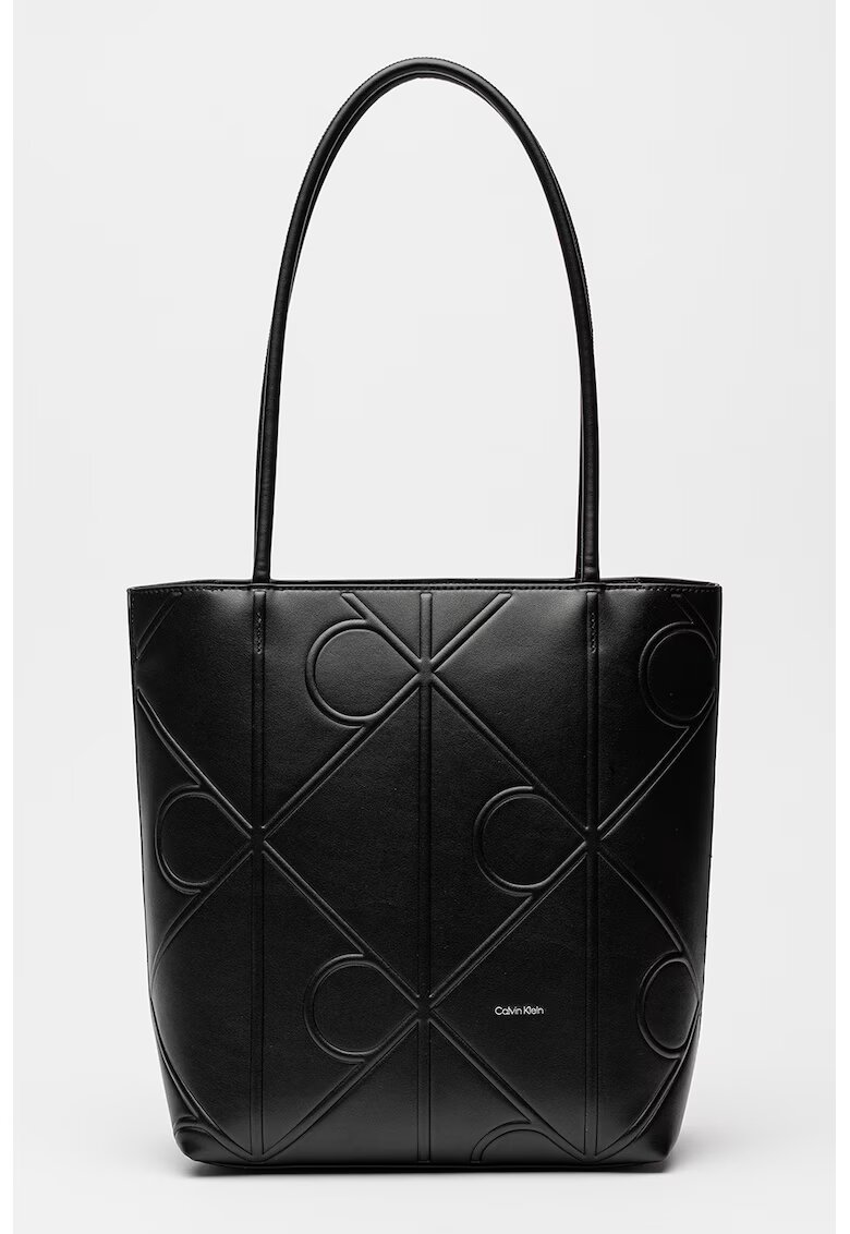 Calvin Klein Geanta tote cu model monograma - Negru