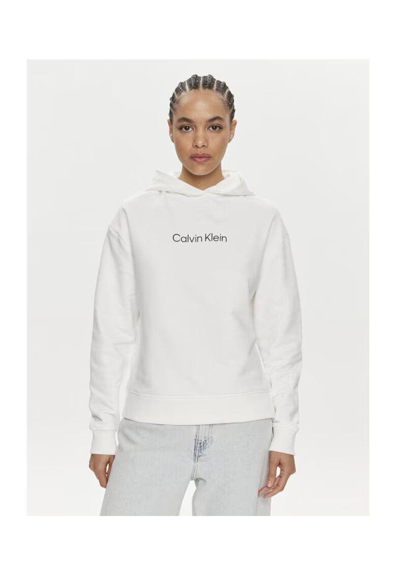 Calvin Klein Hanorac dama - bumbac - alb -