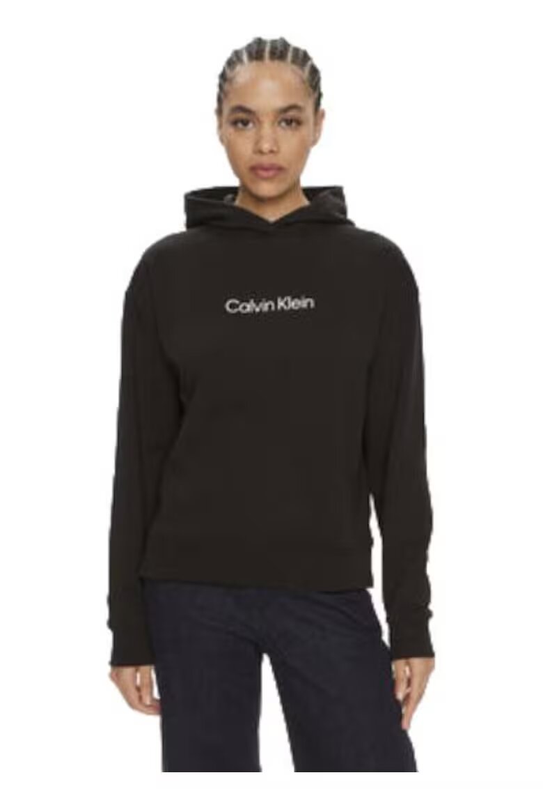 Calvin Klein Hanorac dama bumbac - negru