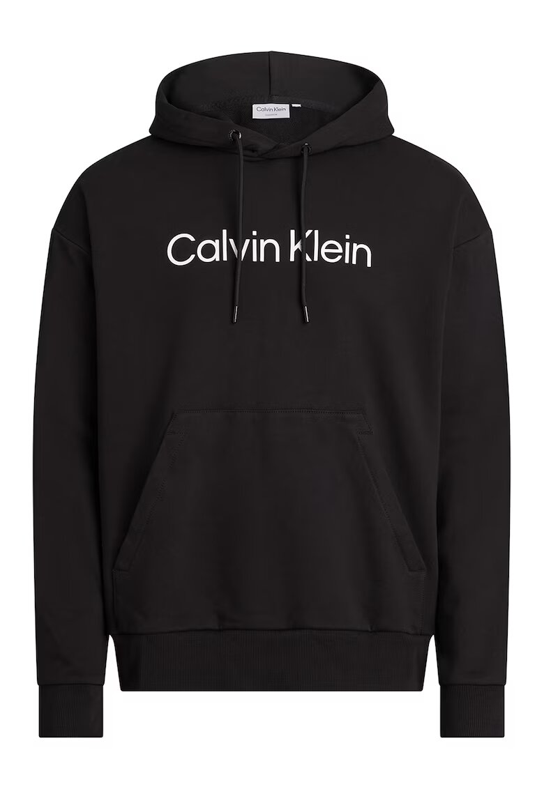 Calvin Klein Hanorac relaxed fit de bumbac - Negru