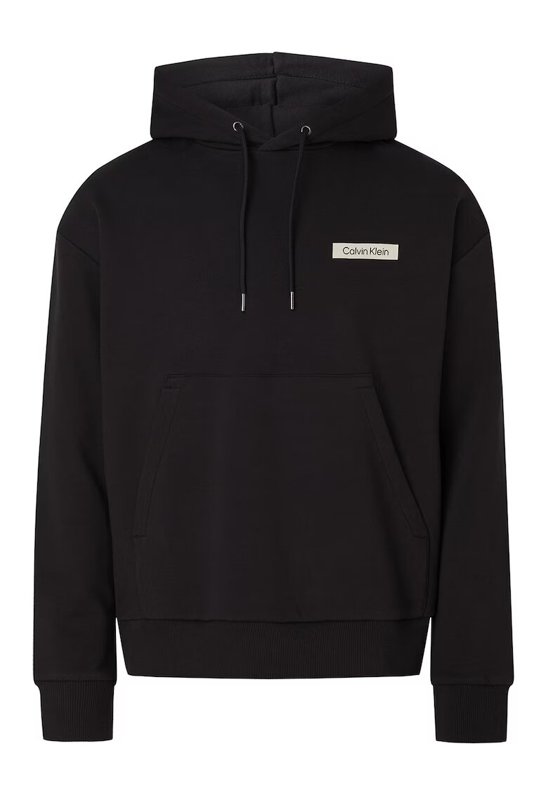 Calvin Klein Hanorac supradimensionat cu imprimeu logo - Negru