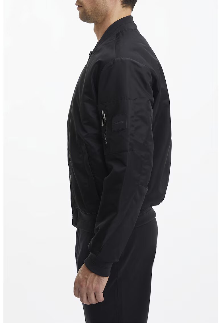 Calvin Klein Jacheta bomber uni cu fermoar - Negru