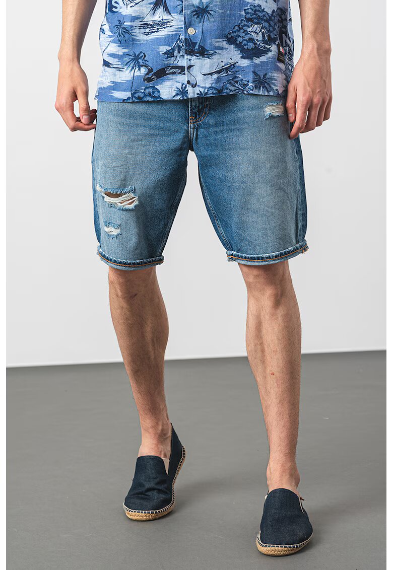 Calvin Klein Jeans Bermude din denim cu 5 buzunare - Albastru prafuit