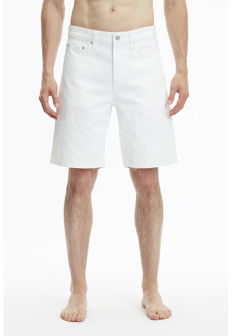 Calvin Klein Jeans Bermude drepte de denim - Alb
