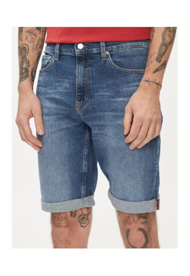 Calvin Klein Jeans Blugi barbati - albastru - bumbac/elastan - Albastru