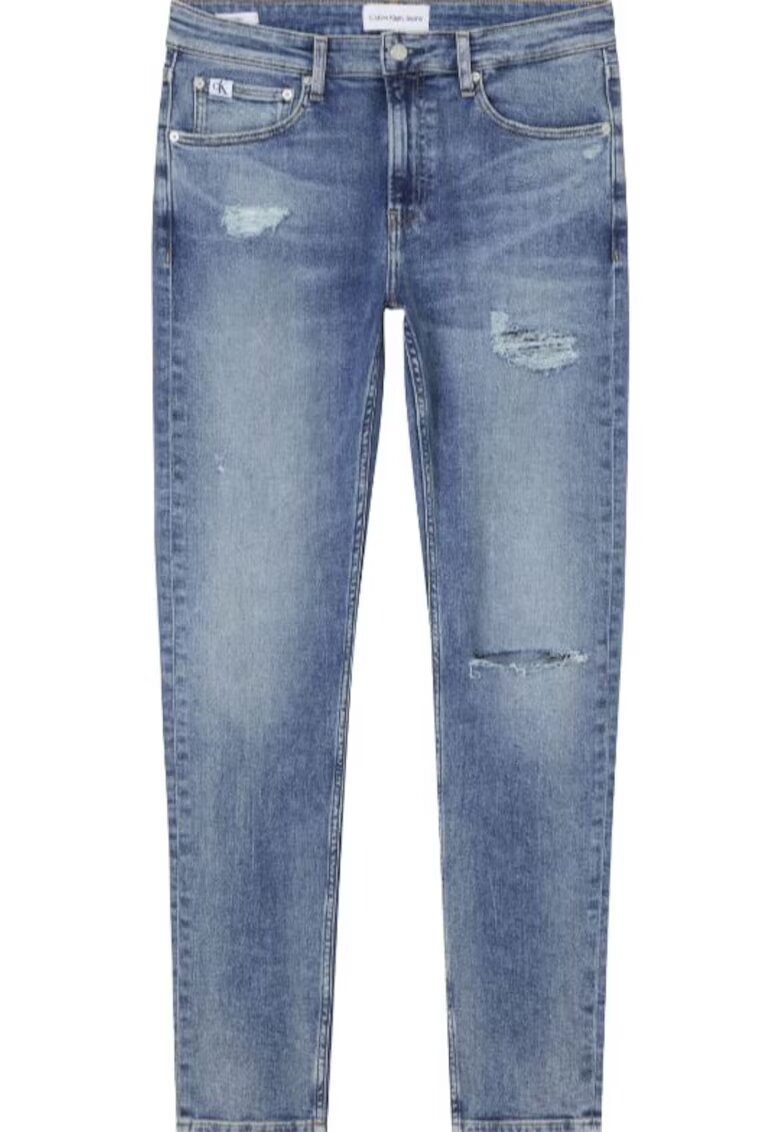 Calvin Klein Jeans Blugi barbati - Bumbac - Albastru - Albastru