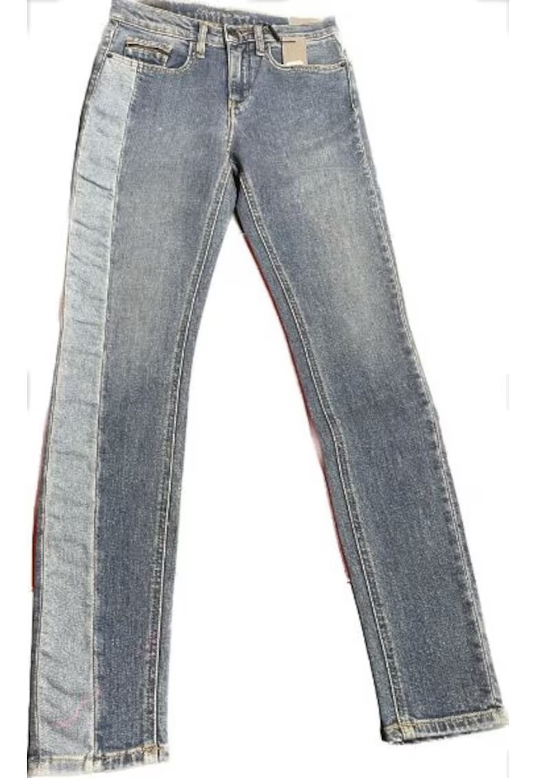 Calvin Klein Jeans Blugi Bumbac - Albastru - Gri melange