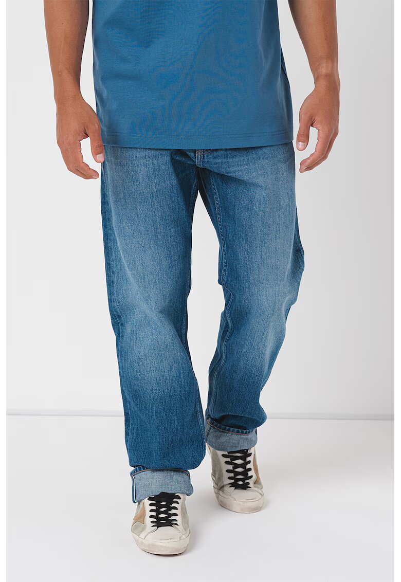 Calvin Klein Jeans Blugi cu talie medie si 5 buzunare - Albastru lavanda