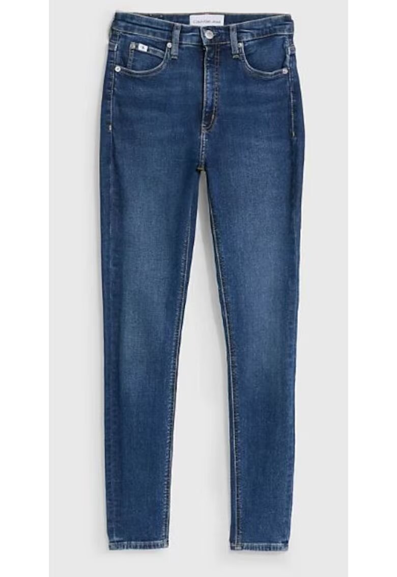 Calvin Klein Jeans Blugi super skinny cu aspect decolorat -