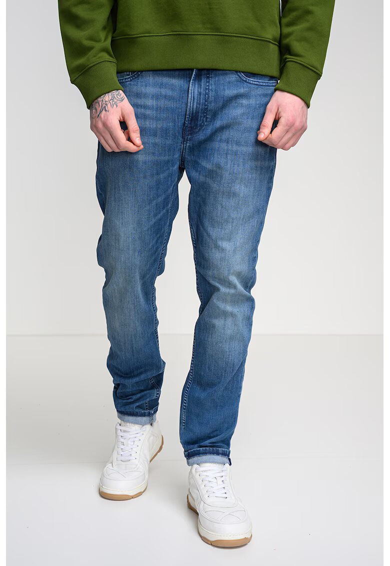 Calvin Klein Jeans Blugi uni slim fit - Albastru deschis