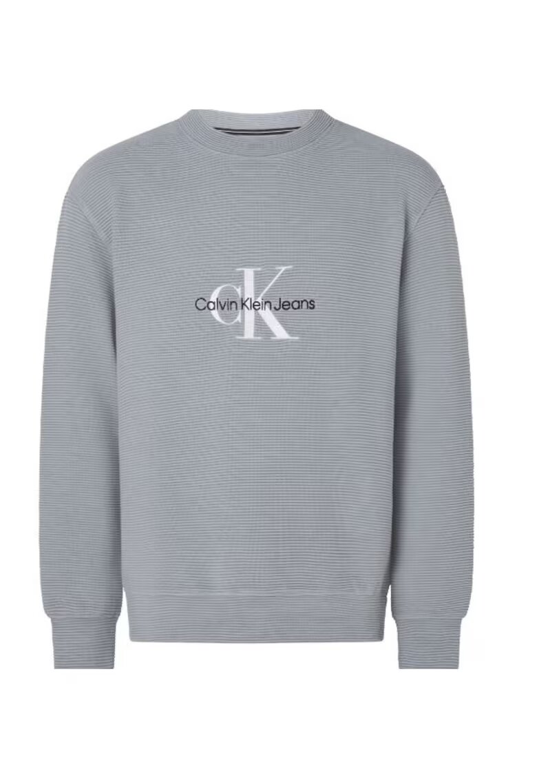 Calvin Klein Jeans Bluza barbati - Bumbac - Gri
