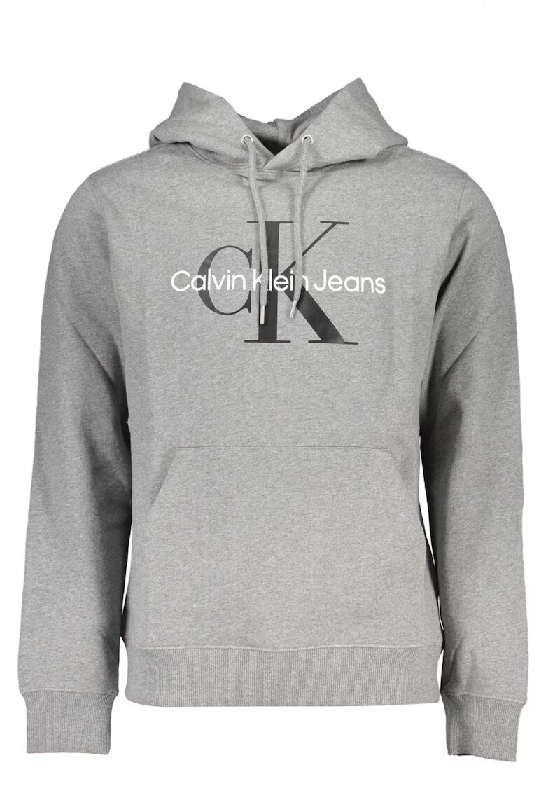 Calvin Klein Jeans Bluza barbati - CALVIN KLEIN - 100% Bumbac - Gri - J30J320934 - Gri