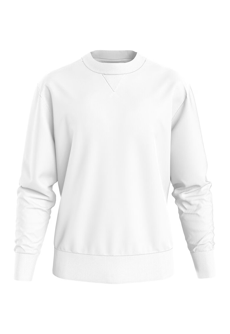 Calvin Klein Jeans Bluza de trening cu aplicatie logo - Alb optic